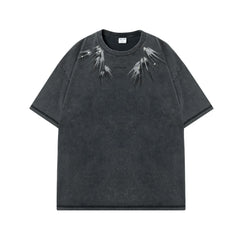 【25s Aug.】Vintage Printed Rhinestone Short Sleeve T-Shirt