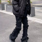 【25s Jul.】Tassel Raw Edge Ripped Bootcut Jeans