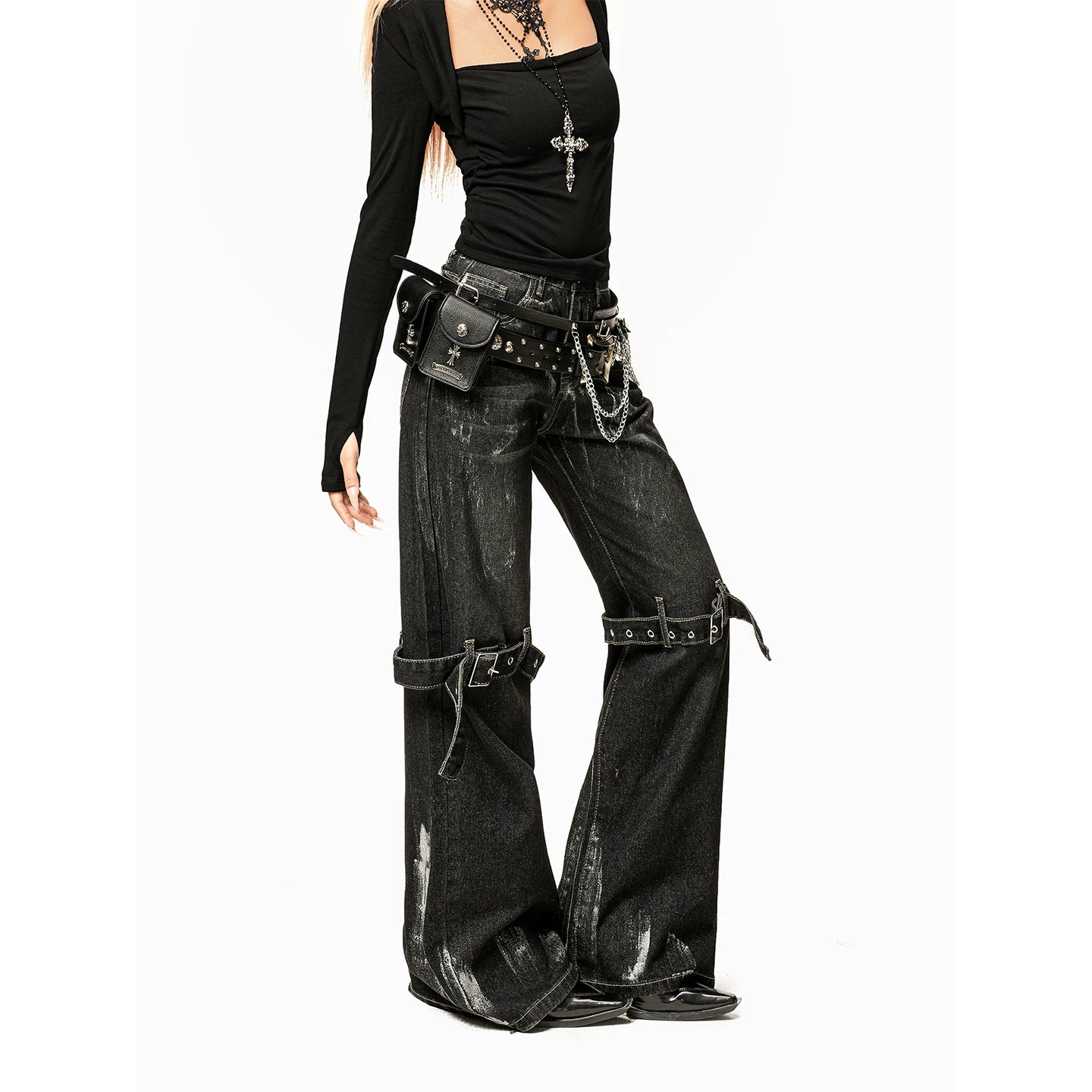 【26s Mar.】Washed Vintage Punk Denim Pants