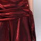 【25s Jul.】Dark Red Strap Evening Dress