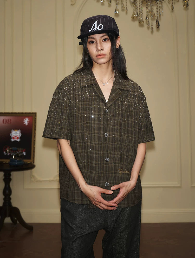 Galaxy Crystal Plaid Shirt