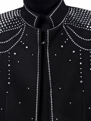 Rhinestone Fringe Cropped Blazer