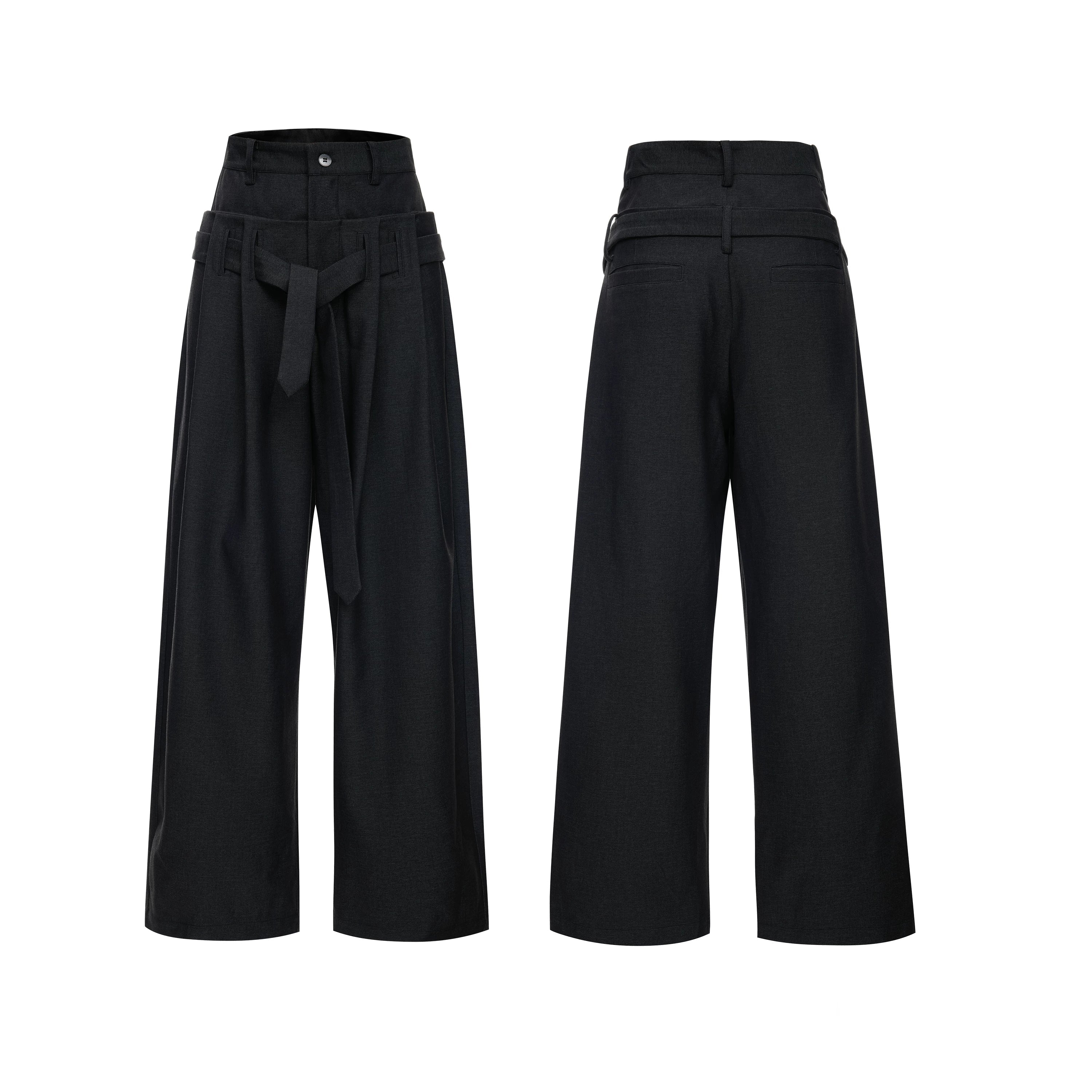 Wide-Leg Pleated Kendo Trousers