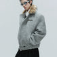 【25s Nov.】Faux Wolf Fur Collar Detachable Thick Warm Coat