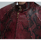 Python Textured Leather Fashion Jacket