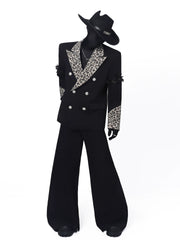 【26s May.】Leopard Collar Structured Oversized Blazer