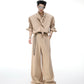 【25s Sep.】Scarf Shoulder Pad Shirt / Drape Wide-leg Pants
