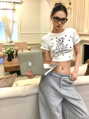 【25s Apr.】Slim-Fit Raglan Crop T-Shirt