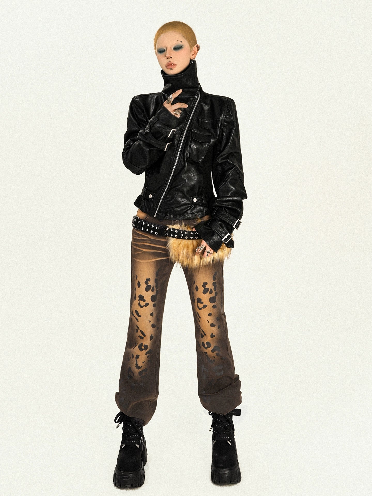 【25s Oct.】Functional Punk Slim Leather Jacket