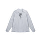 【25s Sep.】Cleanfit Drawstring Striped Shirt