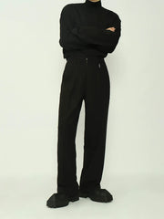 Minimal Straight-Leg Tailored Trousers