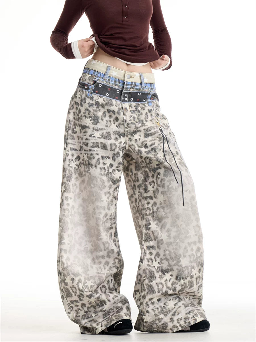 【26s Mar.】Vintage Leopard Wide-Leg Pants