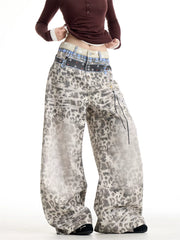 【26s Mar.】Vintage Leopard Wide-Leg Pants