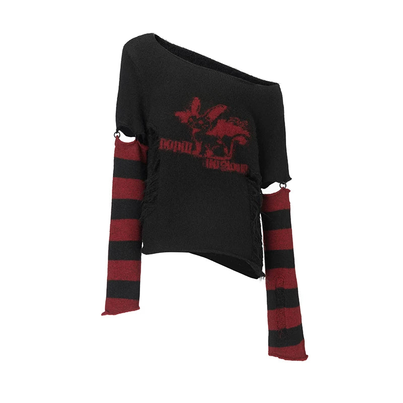 Punk Rock Detachable Sleeve Hot Girl Y2K Sweater