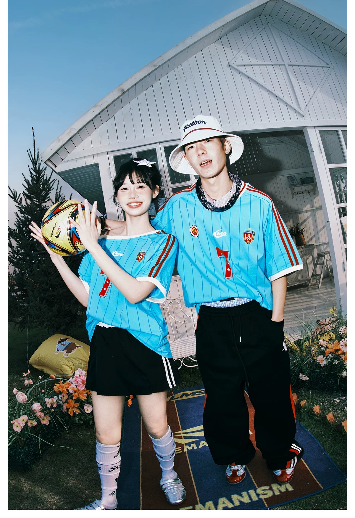 Contrast V-Neck Sports Jersey Tee