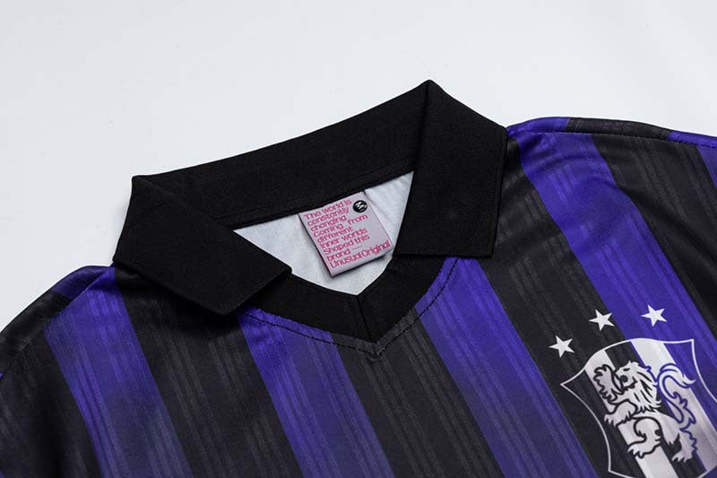 Vintage Badge Stripe Polo Jersey Tee