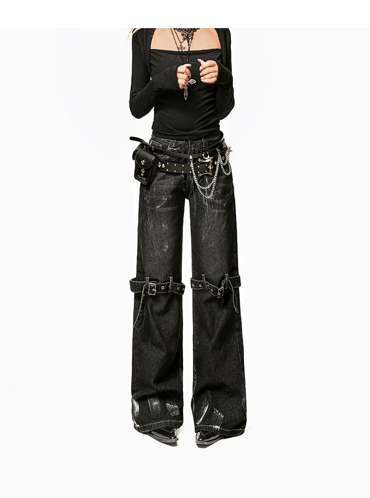 【26s Mar.】Washed Vintage Punk Denim Pants