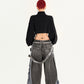 【25s Oct.】Punk Heavy-duty Raw-edge Washed Distressed Jeans