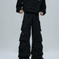 【25s Oct.】Casual Stand Collar Cropped Sweatshirt/Ribbon Pocket Pants