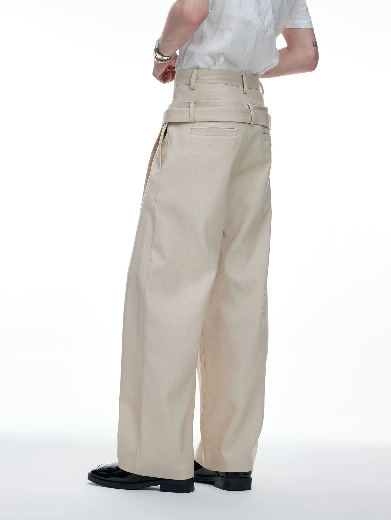 Wide-Leg Pleated Kendo Trousers