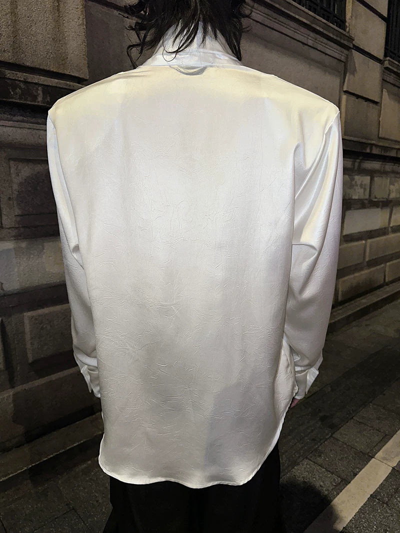 【26s Jan.】Minimal Leather Long-Sleeve Shirt