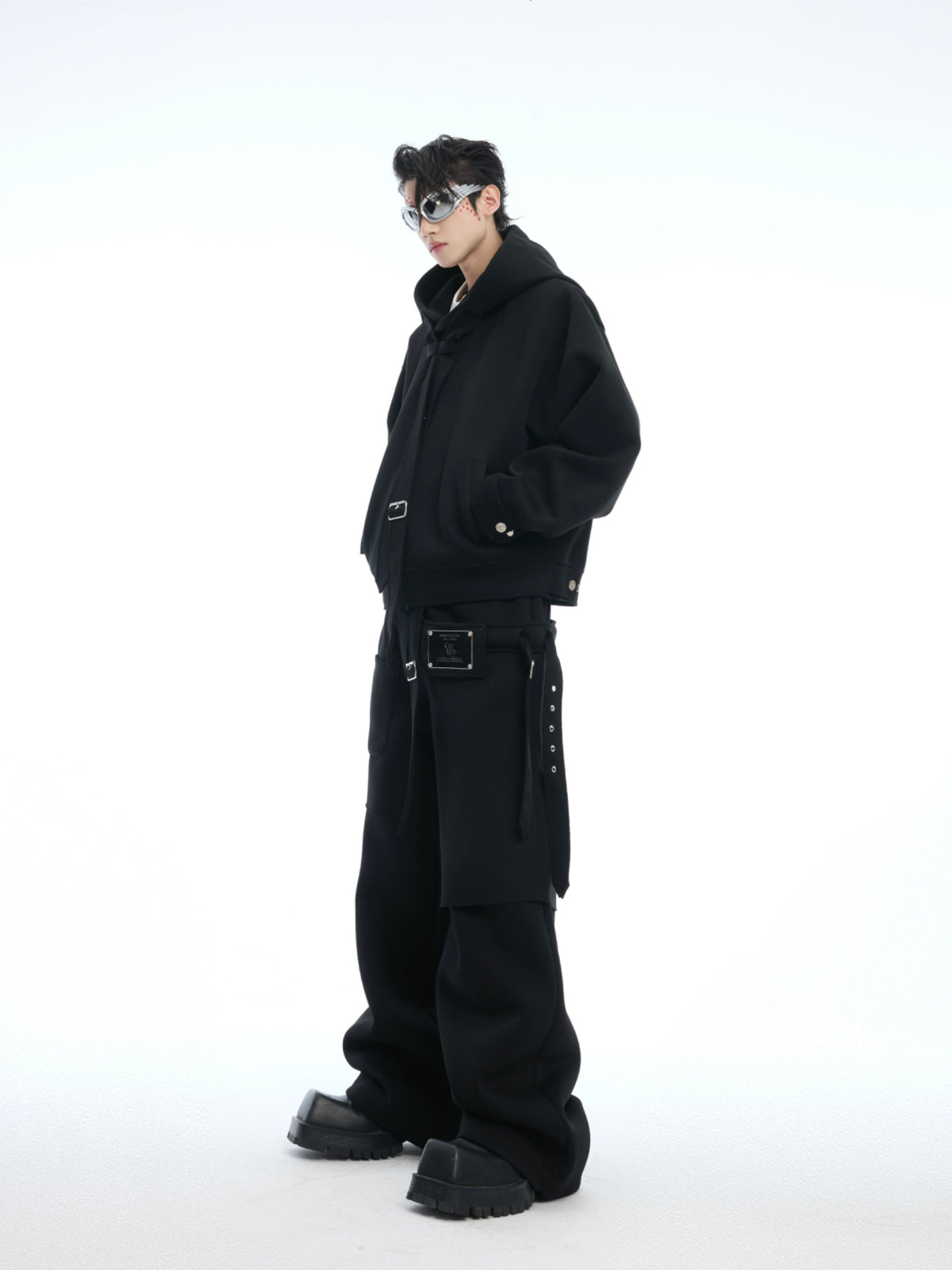 【25s Apr.】Deconstructed Ribbon Loose Mock Two-piece Sweatshirt Suit