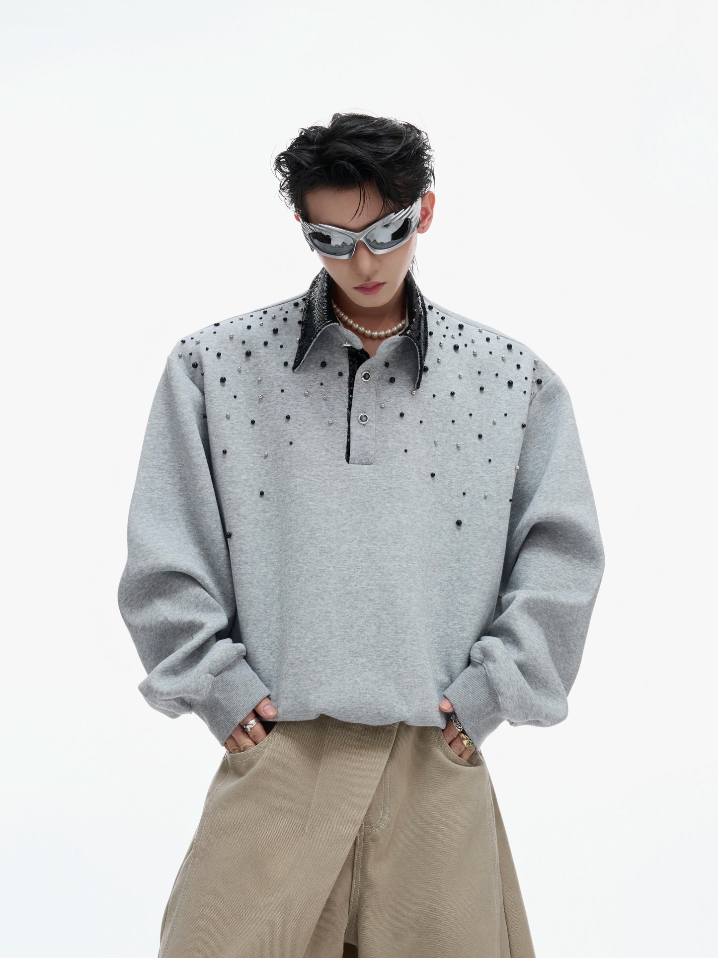 【25s Sep.】"Stars" Pearl Sequin Sweatshirt