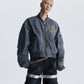 【25s Aug.】Distressed Washed Loose Bomber Jacket