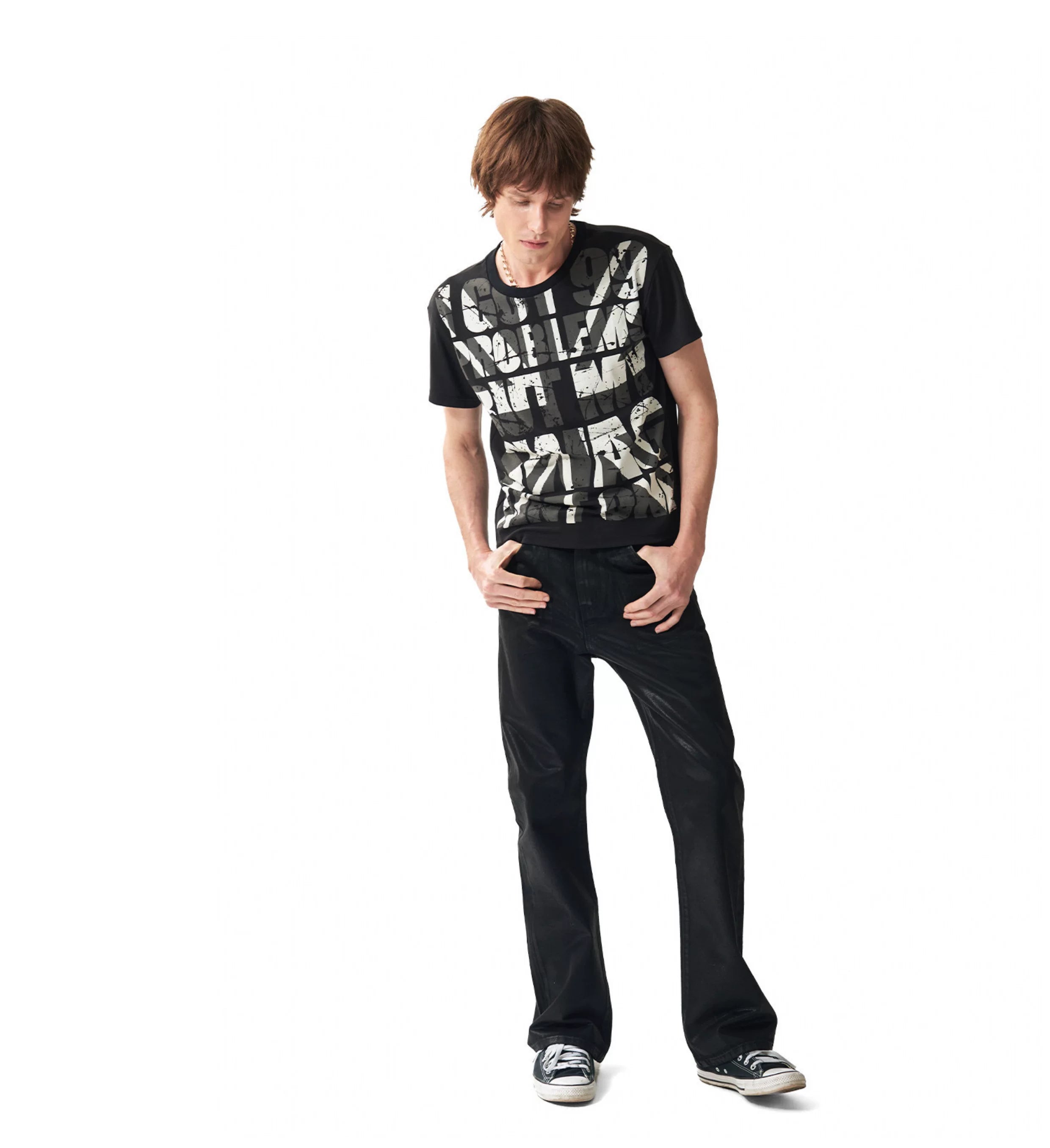 Slogan Graphic Fitted Street Tee
