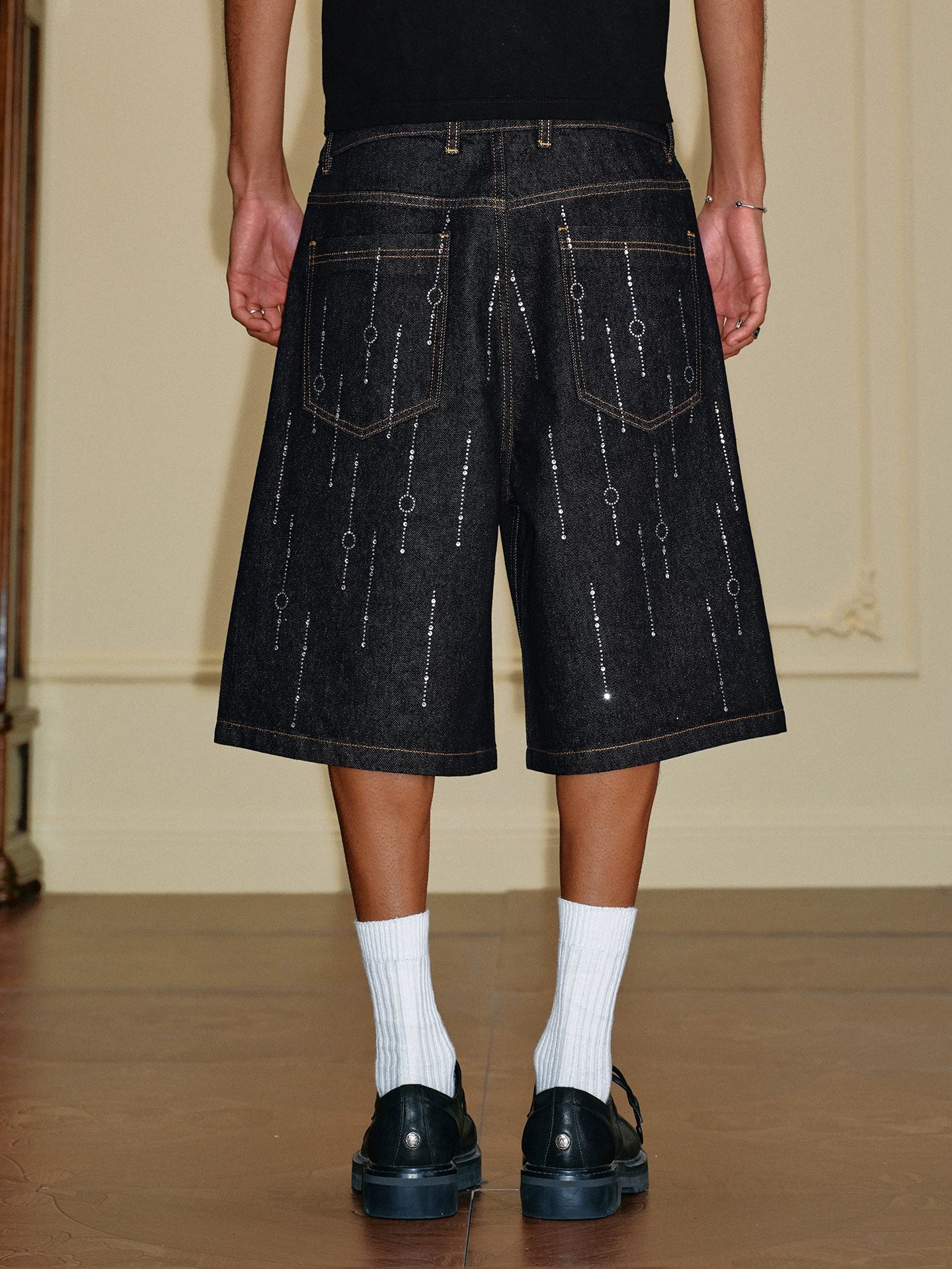 Galaxy Crystal Denim Shorts
