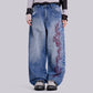 【25s Aug.】Embroidered Totem Mid-Rise Wide-Leg Jeans