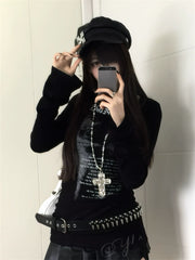 Punk Silver Large Cross Heavy Industry Necklace