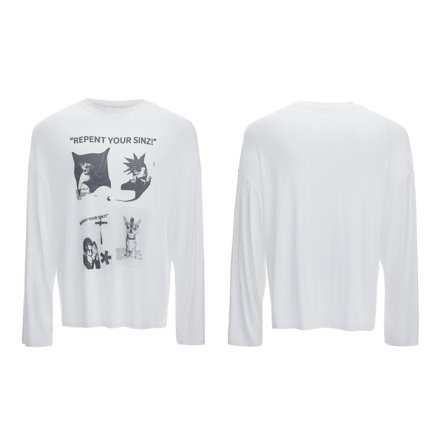 【25s Aug.】Artistic Pattern Loose Fit High Elasticity Long Sleeves