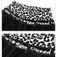 Hand-painted Thorn Leopard Print Double Waistband Jeans