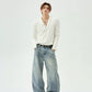 【25s Jun.】Button V-Neck Slim Fit Shirt