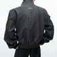 【25s Aug.】Deconstructed Colorblock Stand Collar Rivet Loose-Fit Jacket