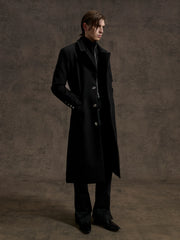 Power Collar Wool Blend Coat