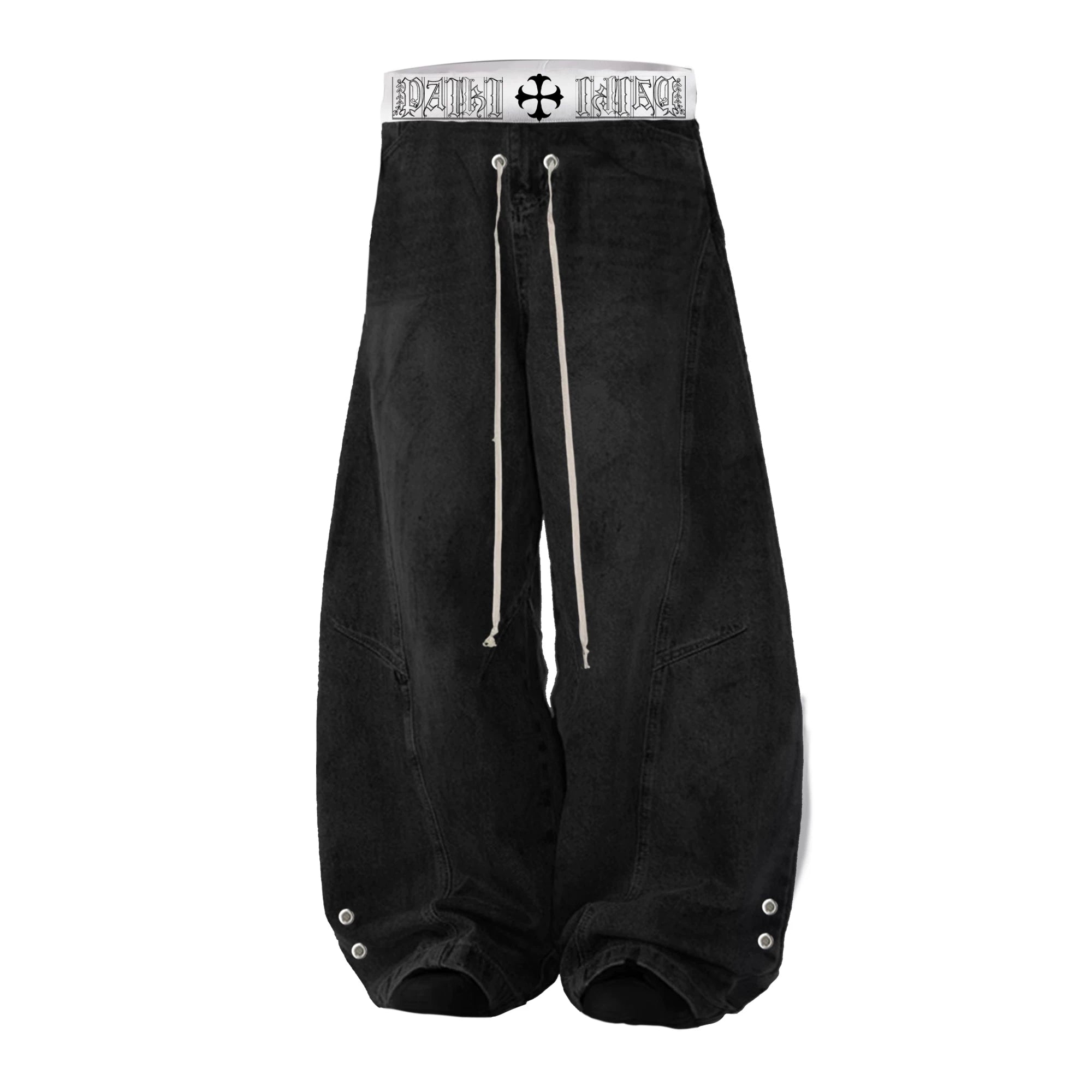 【26s Jan.】Boxing Velvet Curved Wide-Leg Denim Pants