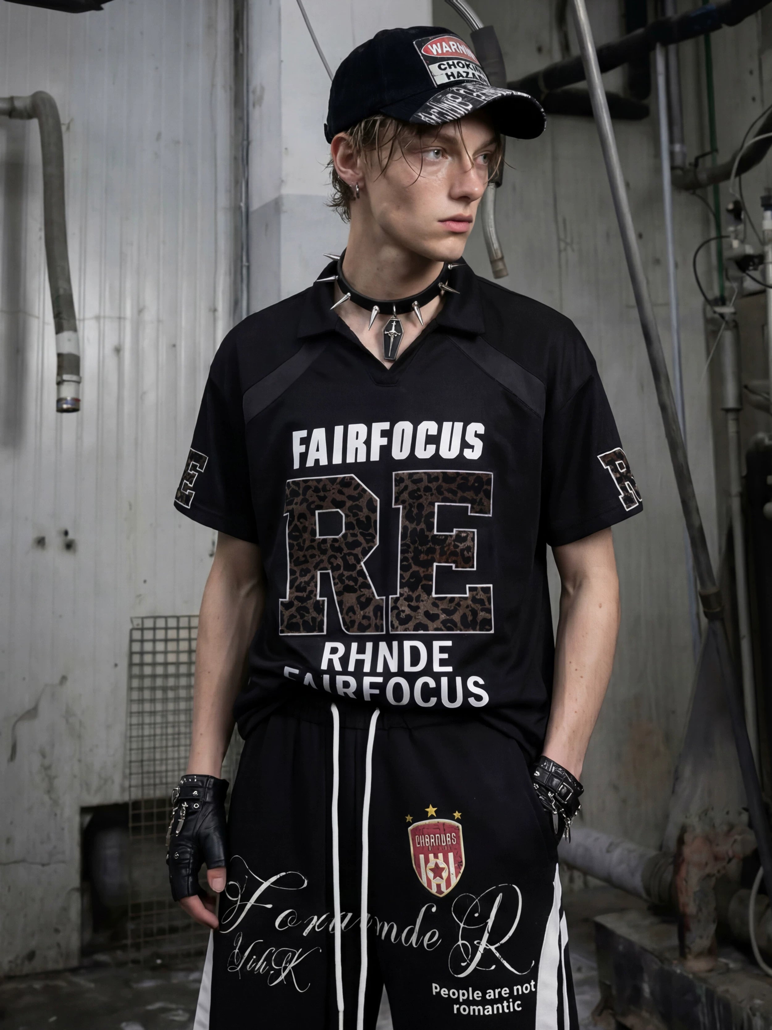 Leopard Embroidered Polo Jersey Tee