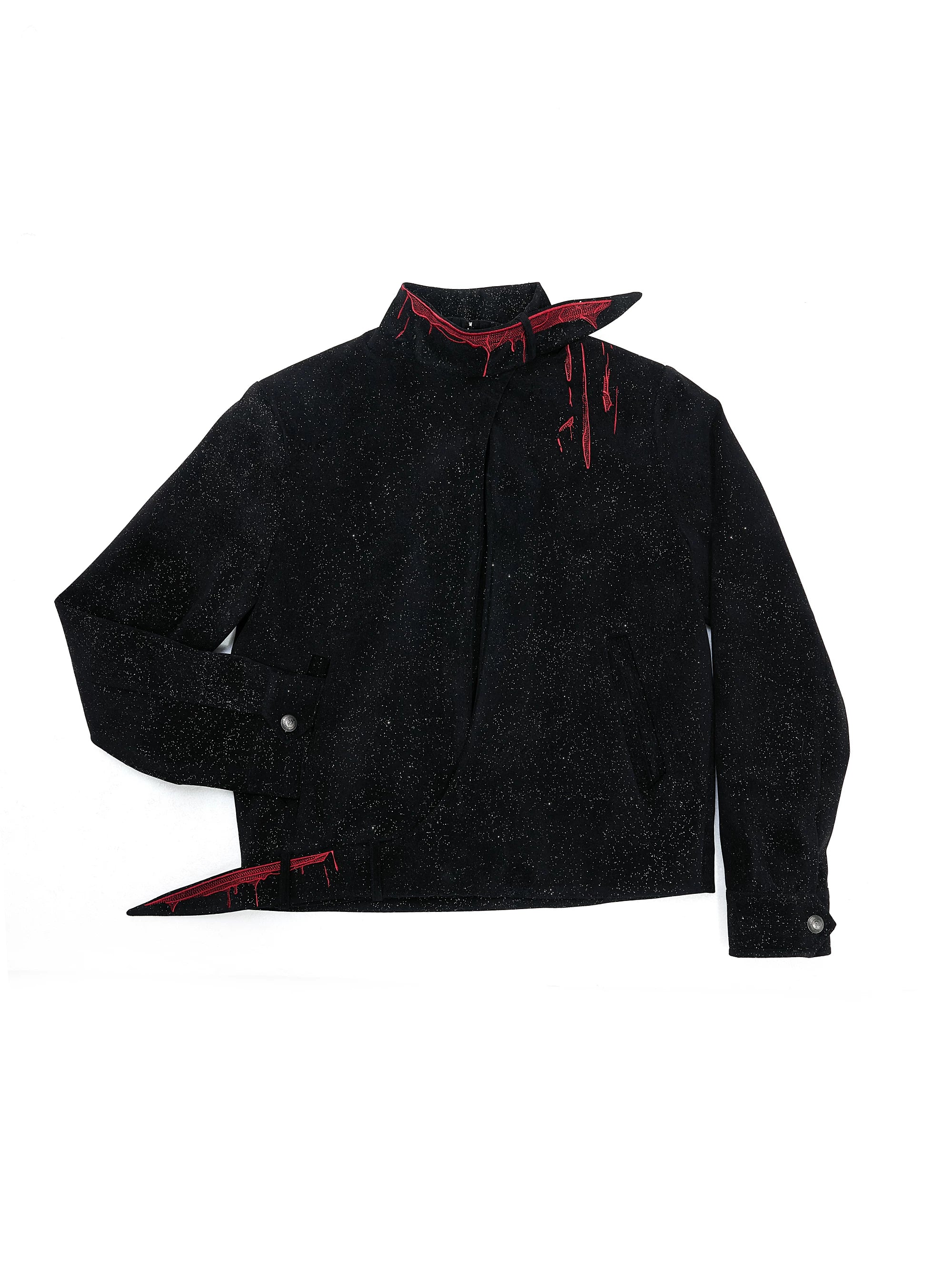 Crimson Stardust Suede Jacket