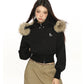 【25s Nov.】Detachable Fur Collar Hooded Short Jacket