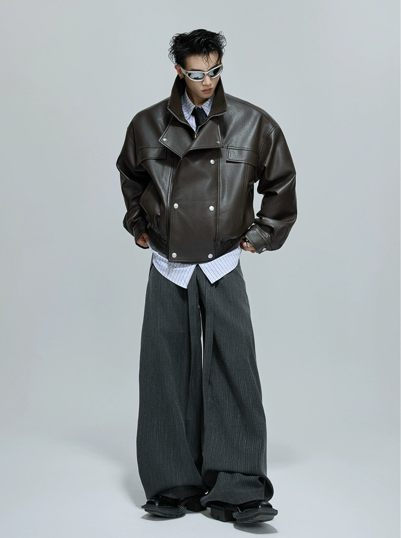 【25s Oct.】Luxurious Wild Lapel Leather Jacket