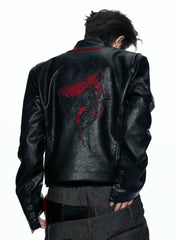 Inferno Vein Cracked Leather Jacket