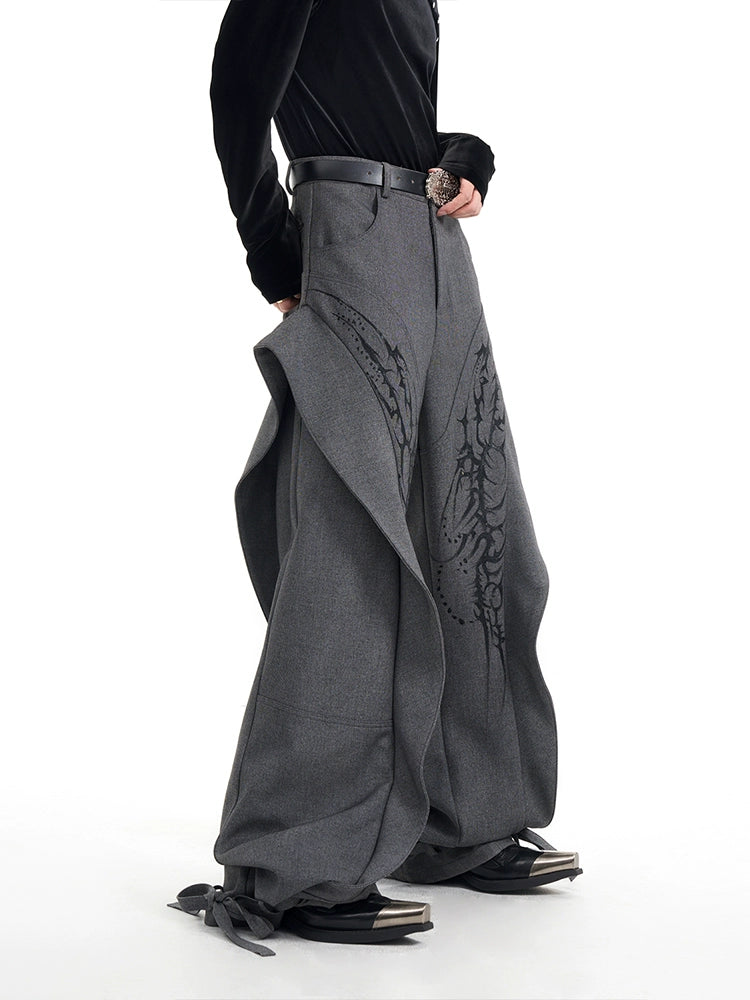 【25s Jan.】Deconstructed Hand-painted Draped Trousers