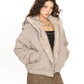 【25s Nov.】Retro Fur Collar Hooded Cotton Coat