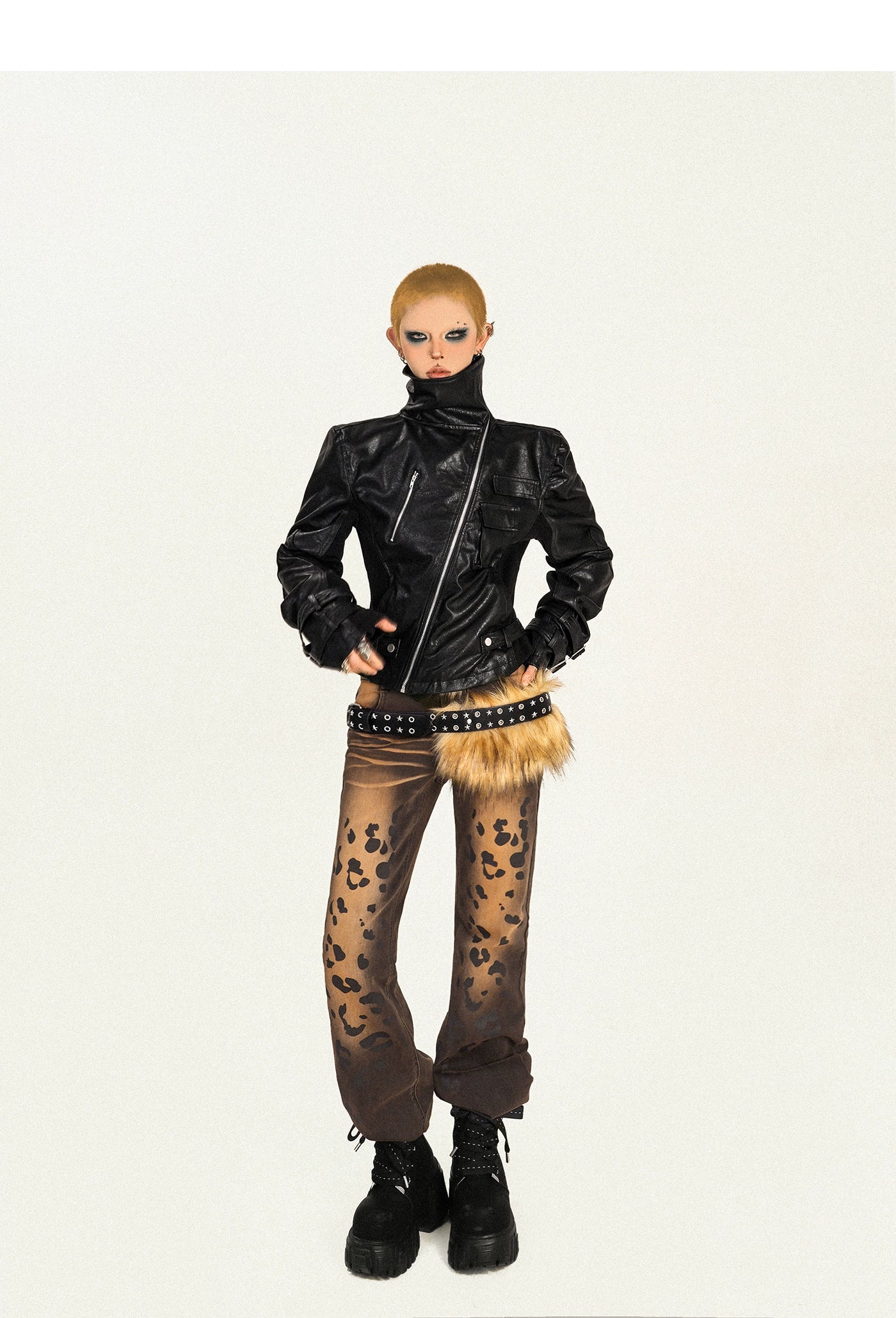 【25s Oct.】Functional Punk Slim Leather Jacket