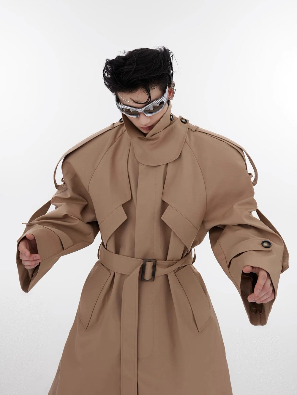 【23s August.】Turtleneck Shoulder Pad Coat ArtsKoreanMan