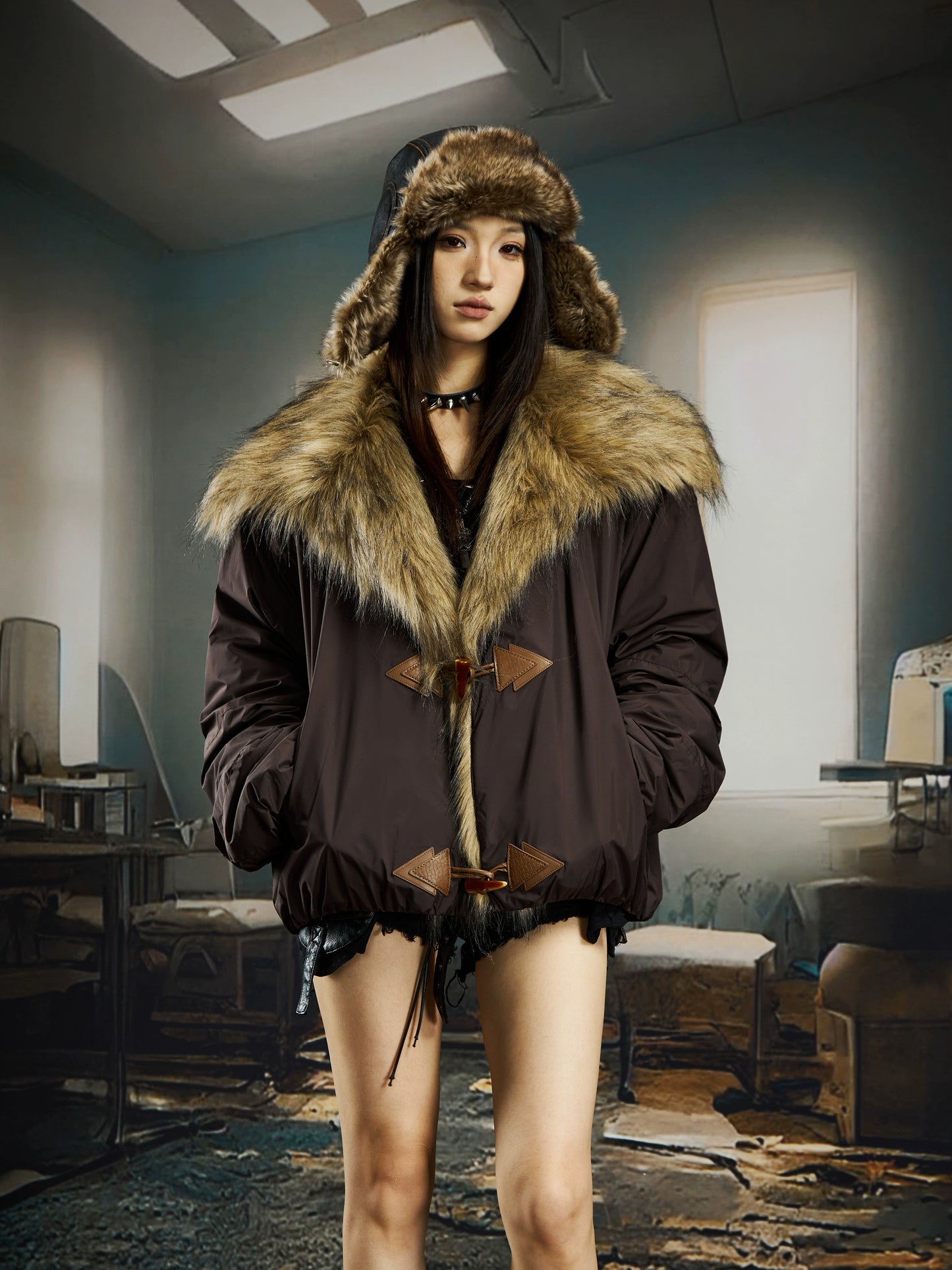 【25s Dec.】Large Lapel Short Thick Coat