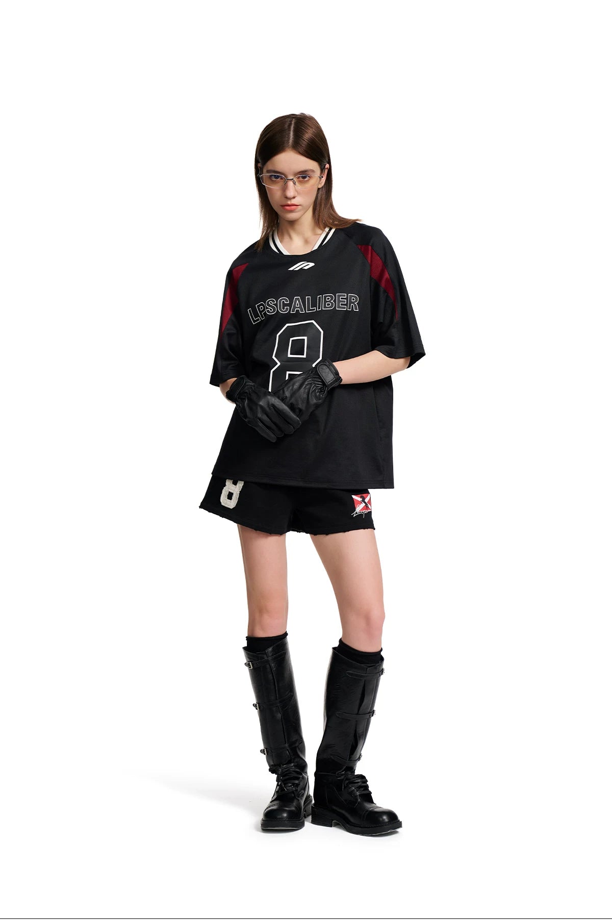 Retro Number Contrast Jersey Tee