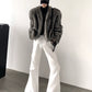 【25s Oct.】Stylish Grey Faux Fox Fur Jacket